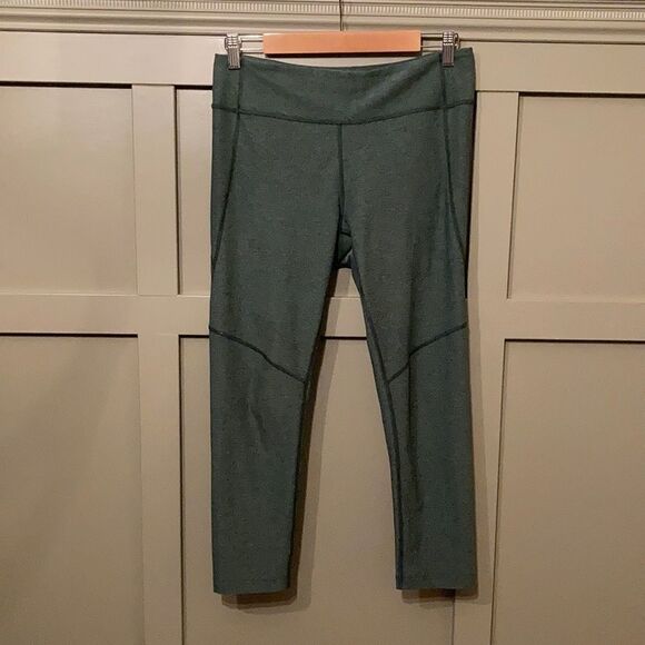 OUTDOOR Voices Warm Up Compression Leggings Hunter Green Size Large - Picture 2 of 5